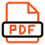 pdf, document, file, format, folder 