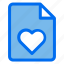 love, favorite, folder, file, document 