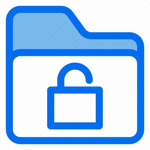 Unlock, folder, padlock, safety, file icon - Download on Iconfinder