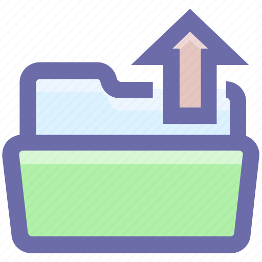Arrow, document, folder, open, outside, up arrow, upload icon - Download on Iconfinder