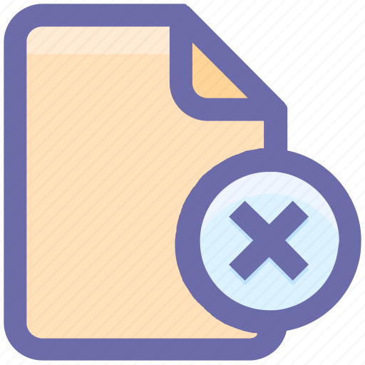 Cross, cross file, document, file, reject icon - Download on Iconfinder