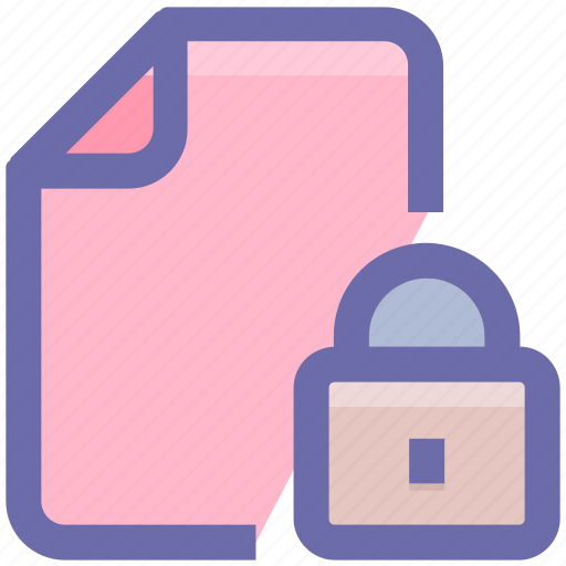 Document, file, format, lock, lock file, locked icon - Download on Iconfinder
