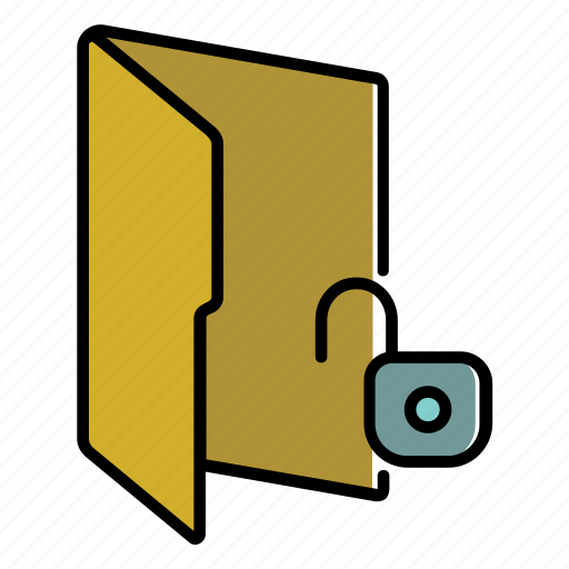 Safety, security, unlock, unlocked, files and folders icon - Download on Iconfinder