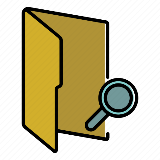 Archive, file, glass, loupe, magnifying, files and folders icon - Download on Iconfinder