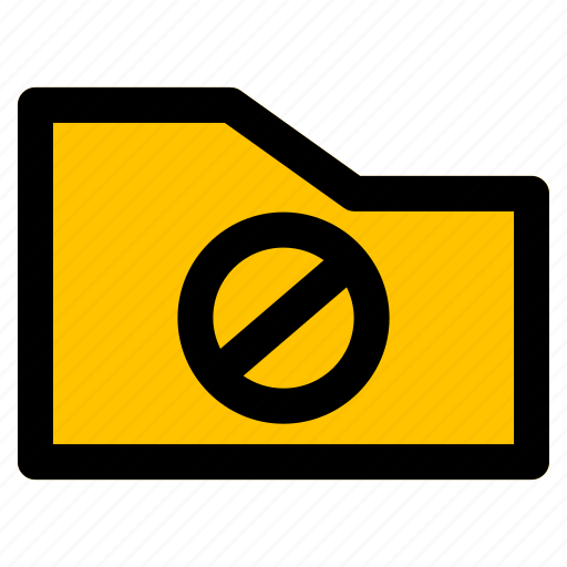 File, folders, blocked, document, format, extension, folder icon - Download on Iconfinder