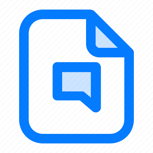 Bubble chat, document, file, format, page, paper, sheet icon - Download on Iconfinder