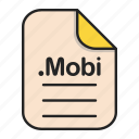 document, file, format, mobi, text