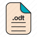 document, file, format, odt, text