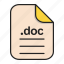 doc, document, file, format, text 