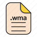 document, extension, file, format, video, wma