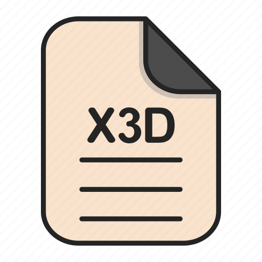 Document, file, file 3d, format, type, x3d icon - Download on Iconfinder