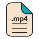 document, extension, file, format, mp4, video