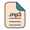 audio, document, extension, file, format, mp3