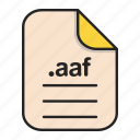 aaf, document, extension, file, format, video
