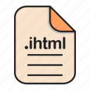 document, extension, file, format, ihtml, type