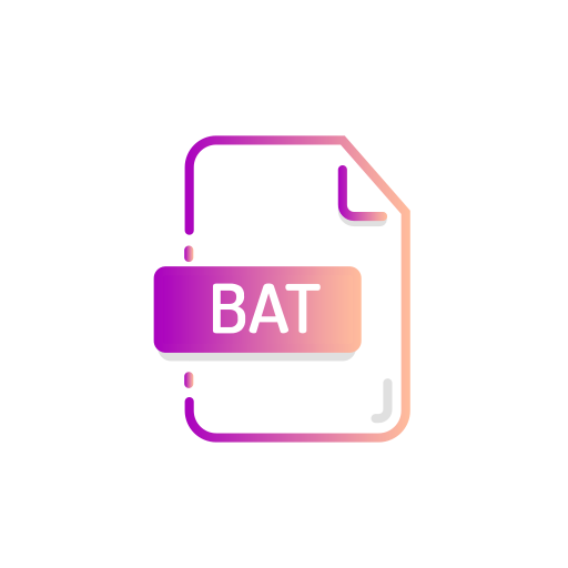 Bat, extenstion, file, format icon - Free download