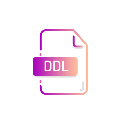 Ddl, extenstion, file, format icon - Free download