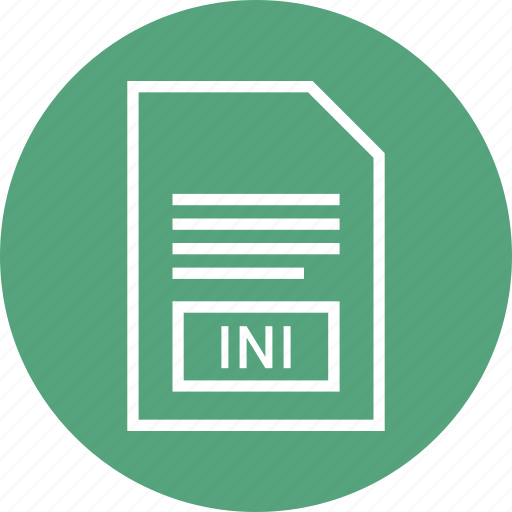 Document, extension, file, ini icon - Download on Iconfinder