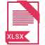 document, extension, file, format, paper, xlsx 