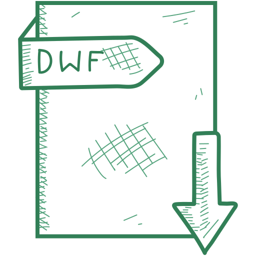 Dwf, extention, file, format icon - Free download