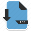ace, document, extension, file, folder, format, paper 