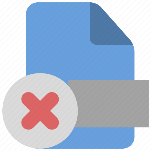 Delete, document, file, format, pdf, reject, remove icon - Download on Iconfinder