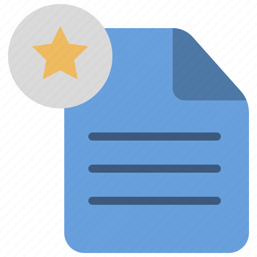 Data, document, favourite, file, important, paper, star icon - Download on Iconfinder