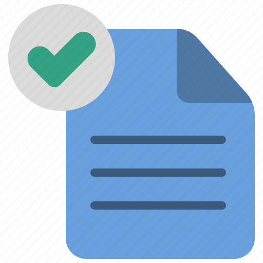 Approve, correct, data, document, file, format, pass icon - Download on Iconfinder