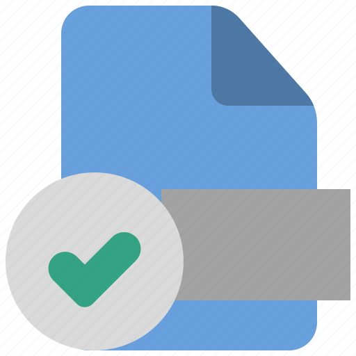 Approve, check, document, file, pdf, save icon - Download on Iconfinder