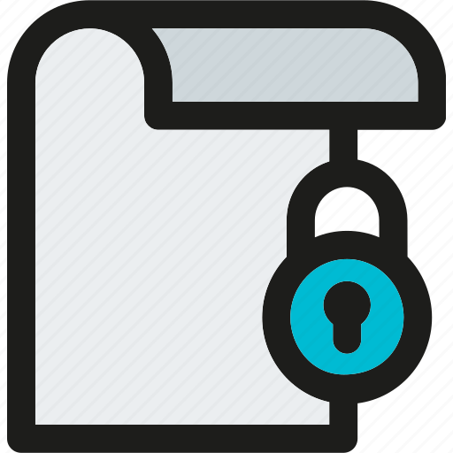 File, locked, data, document, extension, format, paper icon - Download on Iconfinder