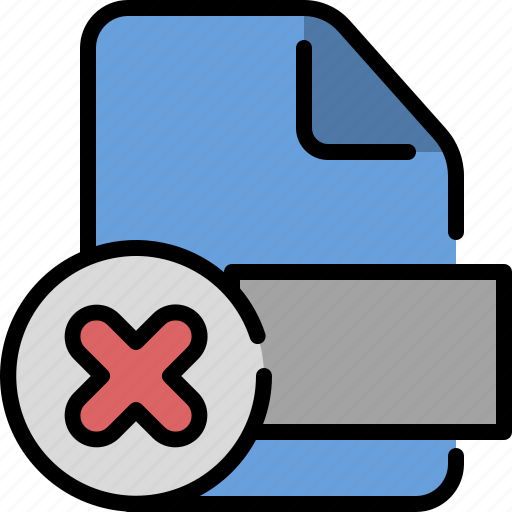 Data, delete, file, format, pdf, reject, remove icon - Download on Iconfinder