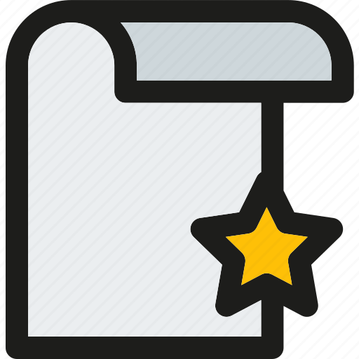 Data, document, extension, file, format, paper, star icon - Download on Iconfinder