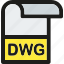 dwg, data, document, extension, file, format, paper 