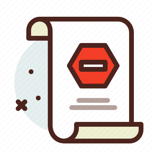 Interdiction, list, office, organizer icon - Download on Iconfinder