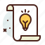 bulb, light, list, office, organizer 