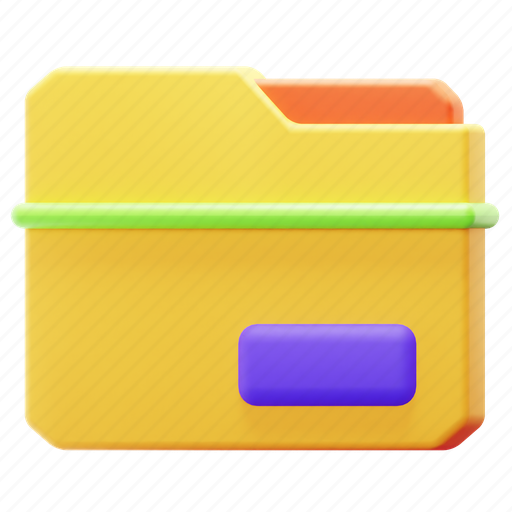 Folder, archive, document, data, storage, cloud, server 3D illustration - Download on Iconfinder