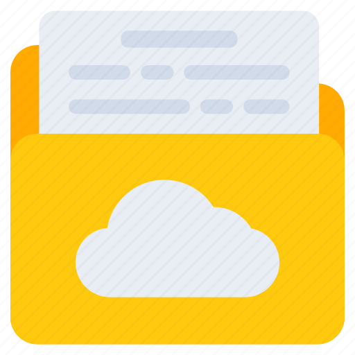 Cloud folder, cloud file, cloud document, cloud docs, cloud case icon - Download on Iconfinder