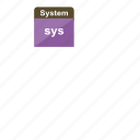 file format, sys, system, extension
