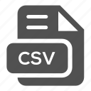 csv, document, extension, file, format, type