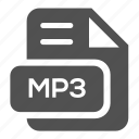 audio, document, extension, file, format, mp3, type