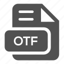 document, extension, file, font, format, otf, type