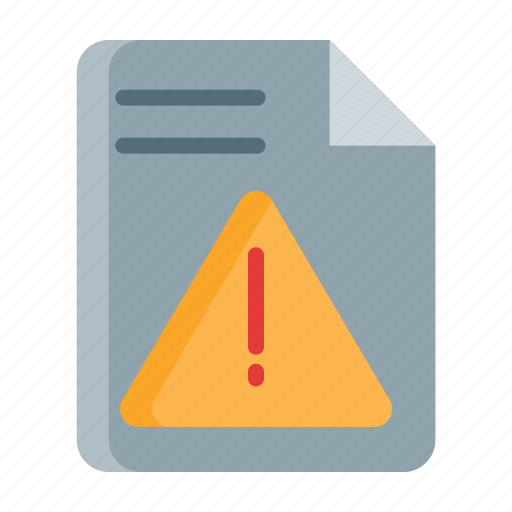 Fileformat, warning icon - Download on Iconfinder