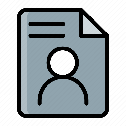 Fileformat, profile, or, cv icon - Download on Iconfinder