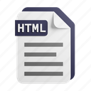 html, web, format, coding, document, extension
