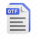 otf, file format, type, document, extension, file