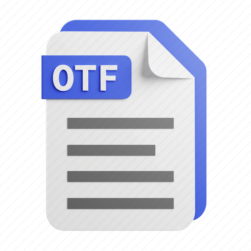 Otf, file format, type, document, extension, file icon - Download on Iconfinder