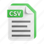 csv, file, format, extension, type 