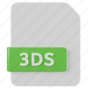 3ds, file, document, extension, file extension, type, format