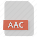 aac, file, document, extension, file extension, type, format