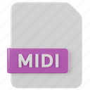 midi, file, document, extension, file extension, type, format